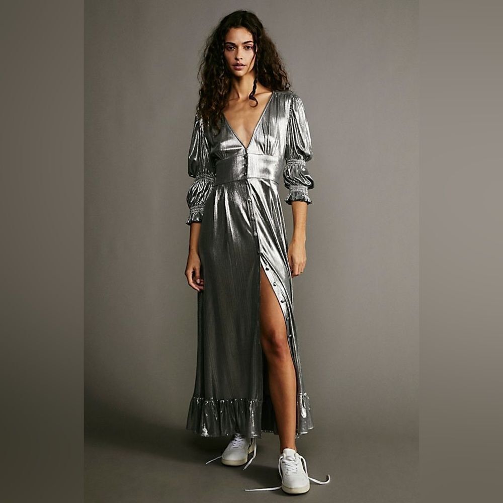 Free People Metallic Mermaid Gown